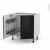 Meuble De Cuisine Sous Evier Ipoma Noir Mat 2 Portes Lessiviel Poubelle Ronde L80 X H70 X P58 Cm