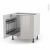 Meuble De Cuisine Sous Evier Ivia Gris 2 Portes Lessiviel Poubelle Ronde L80 X H70 X P58 Cm