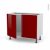 Meuble De Cuisine Sous Evier Ivia Rouge 1 Porte L60 X H70 X P58 Cm