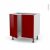 Meuble De Cuisine Sous Evier Ivia Rouge 2 Portes L80 X H70 X P58 Cm