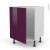 Meuble De Cuisine Sous Evier Keria Aubergine 1 Porte L60 X H70 X P58 Cm