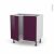 Meuble De Cuisine Sous Evier Keria Aubergine 2 Portes L80 X H70 X P58 Cm