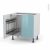 Meuble De Cuisine Sous Evier Keria Bleu 2 Portes Lessiviel L80 X H70 X P58 Cm