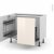 Meuble De Cuisine Sous Evier Keria Ivoire 2 Portes Lessiviel Poubelle Coulissante L100 X H70 X P58 Cm