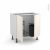 Meuble De Cuisine Sous Evier Keria Ivoire 2 Portes Lessiviel Poubelle Ronde L80 X H70 X P58 Cm