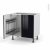 Meuble De Cuisine Sous Evier Keria Noir 2 Portes Lessiviel L80 X H70 X P58 Cm