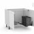 Meuble De Cuisine Sous Evier Static Blanc 2 Portes Lessiviel Poubelle Coulissante L100 X H70 X P58 Cm