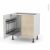 Meuble De Cuisine Sous Evier Stilo Noyer Blanchi 2 Portes Lessiviel L80 X H70 X P58 Cm