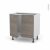 Meuble De Cuisine Sous Evier Stilo Noyer Naturel 2 Portes L80 X H70 X P58 Cm