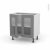 Meuble De Cuisine Sous Evier Vitre Filipen Gris 2 Portes L80 X H70 X P58 Cm