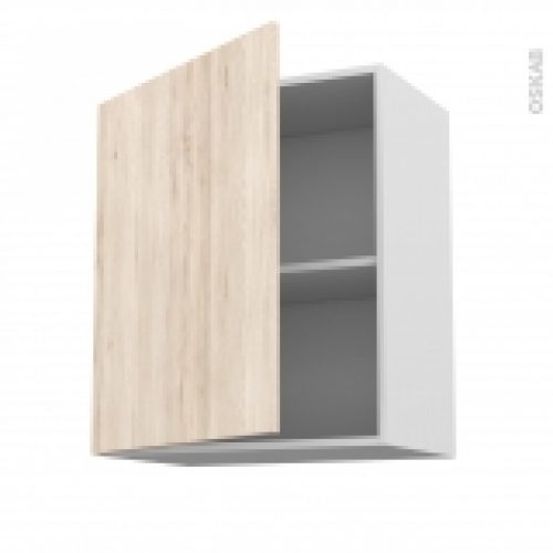 Meuble De Cuisine Sur Hotte Pour Hotte Encastrable Haut Ouvrant Ikoro Chene Clair 1 Porte L60 X H70 X P37 Cm