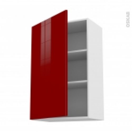 Meuble De Cuisine Sur Hotte Pour Hotte Encastrable Haut Ouvrant Ivia Rouge 1 Porte L60 X H92 X P37 Cm