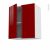 Meuble De Cuisine Sur Hotte Pour Hotte Encastrable Haut Ouvrant Ivia Rouge 2 Portes L60 X H70 X P37 Cm