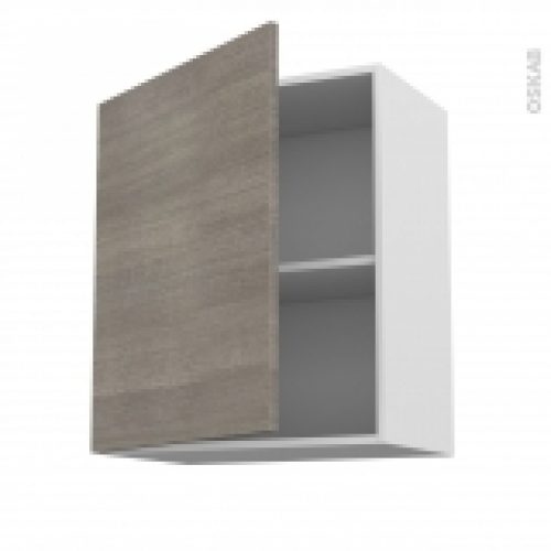 Meuble De Cuisine Sur Hotte Pour Hotte Encastrable Haut Ouvrant Stilo Noyer Naturel 1 Porte L60 X H70 X P37 Cm