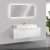 Meuble de salle de bain Luna 1600 blanc mat avec plan vasque en solid surface – vasque & miroir disponible en option