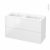 Meuble De Salle De Bains Plan Double Vasque Naja Bora Blanc 4 Tiroirs Cotes Decors L1205 X H715 X P505 Cm