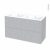 Meuble De Salle De Bains Plan Double Vasque Naja Hoda Beton 4 Tiroirs Cotes Decors L1205 X H715 X P505 Cm