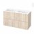 Meuble De Salle De Bains Plan Double Vasque Naja Ikoro Chene Clair 4 Tiroirs Cotes Decors L1205 X H715 X P505 Cm