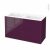 Meuble De Salle De Bains Plan Double Vasque Naja Keria Aubergine 4 Tiroirs Cotes Decors L1205 X H715 X P505 Cm