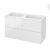 Meuble De Salle De Bains Plan Double Vasque Rezo Bora Blanc 4 Tiroirs Cotes Decors L1205 X H715 X P505 Cm