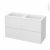 Meuble De Salle De Bains Plan Double Vasque Rezo Ginko Blanc 4 Tiroirs Cotes Decors L1205 X H715 X P505 Cm