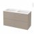 Meuble De Salle De Bains Plan Double Vasque Rezo Ginko Taupe 4 Tiroirs Cotes Decors L1205 X H715 X P505 Cm