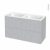 Meuble De Salle De Bains Plan Double Vasque Rezo Hoda Beton 4 Tiroirs Cotes Decors L1205 X H715 X P505 Cm