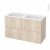 Meuble De Salle De Bains Plan Double Vasque Rezo Ikoro Chene Clair 4 Tiroirs Cotes Decors L1205 X H715 X P505 Cm