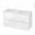 Meuble De Salle De Bains Plan Double Vasque Rezo Ipoma Blanc Brillant 4 Tiroirs Cotes Decors L1205 X H715 X P505 Cm