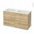 Meuble De Salle De Bains Plan Double Vasque Rezo Ipoma Chene Naturel 4 Tiroirs Cotes Decors L1205 X H715 X P505 Cm