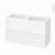 Meuble De Salle De Bains Plan Double Vasque Rezo Static Blanc 4 Tiroirs Cotes Decors L1205 X H715 X P505 Cm