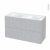 Meuble De Salle De Bains Plan Double Vasque Vala Hoda Beton 4 Tiroirs Cotes Decors L1205 X H712 X P505 Cm