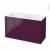 Meuble De Salle De Bains Plan Double Vasque Vala Keria Aubergine 4 Tiroirs Cotes Decors L1205 X H712 X P505 Cm