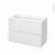 Meuble De Salle De Bains Plan Vasque Naja Ginko Blanc 2 Tiroirs Cotes Decors L1005 X H715 X P505 Cm