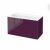 Meuble De Salle De Bains Plan Vasque Naja Keria Aubergine 2 Tiroirs Cotes Decors L1005 X H585 X P505 Cm