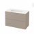 Meuble De Salle De Bains Plan Vasque Rezo Ginko Taupe 2 Tiroirs Cotes Decors L1005 X H715 X P505 Cm