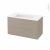 Meuble De Salle De Bains Plan Vasque Rezo Ginko Taupe 2 Tiroirs Cotes Decors L1005 X H585 X P505 Cm