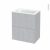 Meuble De Salle De Bains Plan Vasque Rezo Hoda Beton 2 Tiroirs Cotes Decors L605 X H715 X P405 Cm