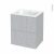 Meuble De Salle De Bains Plan Vasque Rezo Hoda Beton 2 Tiroirs Cotes Decors L605 X H715 X P505 Cm