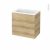 Meuble De Salle De Bains Plan Vasque Rezo Hosta Chene Naturel 1 Porte Cotes Decors L605 X H585 X P405 Cm