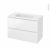 Meuble De Salle De Bains Plan Vasque Rezo Ipoma Blanc Brillant 2 Tiroirs Cotes Decors L1005 X H715 X P505 Cm