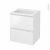 Meuble De Salle De Bains Plan Vasque Rezo Ipoma Blanc Brillant 2 Tiroirs Cotes Decors L605 X H715 X P505 Cm