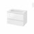 Meuble De Salle De Bains Plan Vasque Rezo Ipoma Blanc Brillant 2 Tiroirs Cotes Decors L805 X H585 X P505 Cm