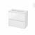 Meuble De Salle De Bains Plan Vasque Rezo Ipoma Blanc Brillant 2 Tiroirs Cotes Decors L805 X H715 X P405 Cm