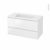 Meuble De Salle De Bains Plan Vasque Rezo Ipoma Blanc Brillant 2 Tiroirs Cotes Decors L1005 X H585 X P505 Cm