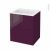 Meuble De Salle De Bains Plan Vasque Rezo Keria Aubergine 2 Tiroirs Cotes Decors L605 X H715 X P505 Cm