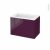 Meuble De Salle De Bains Plan Vasque Rezo Keria Aubergine 2 Tiroirs Cotes Decors L805 X H585 X P505 Cm