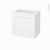 Meuble De Salle De Bains Plan Vasque Rezo Static Blanc 1 Porte Cotes Decors L605 X H585 X P405 Cm