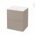 Meuble De Salle De Bains Plan Vasque Vala Ginko Taupe 2 Tiroirs Cotes Decors L605 X H712 X P505 Cm