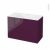 Meuble De Salle De Bains Plan Vasque Vala Keria Aubergine 2 Tiroirs Cotes Decors L1005 X H712 X P505 Cm